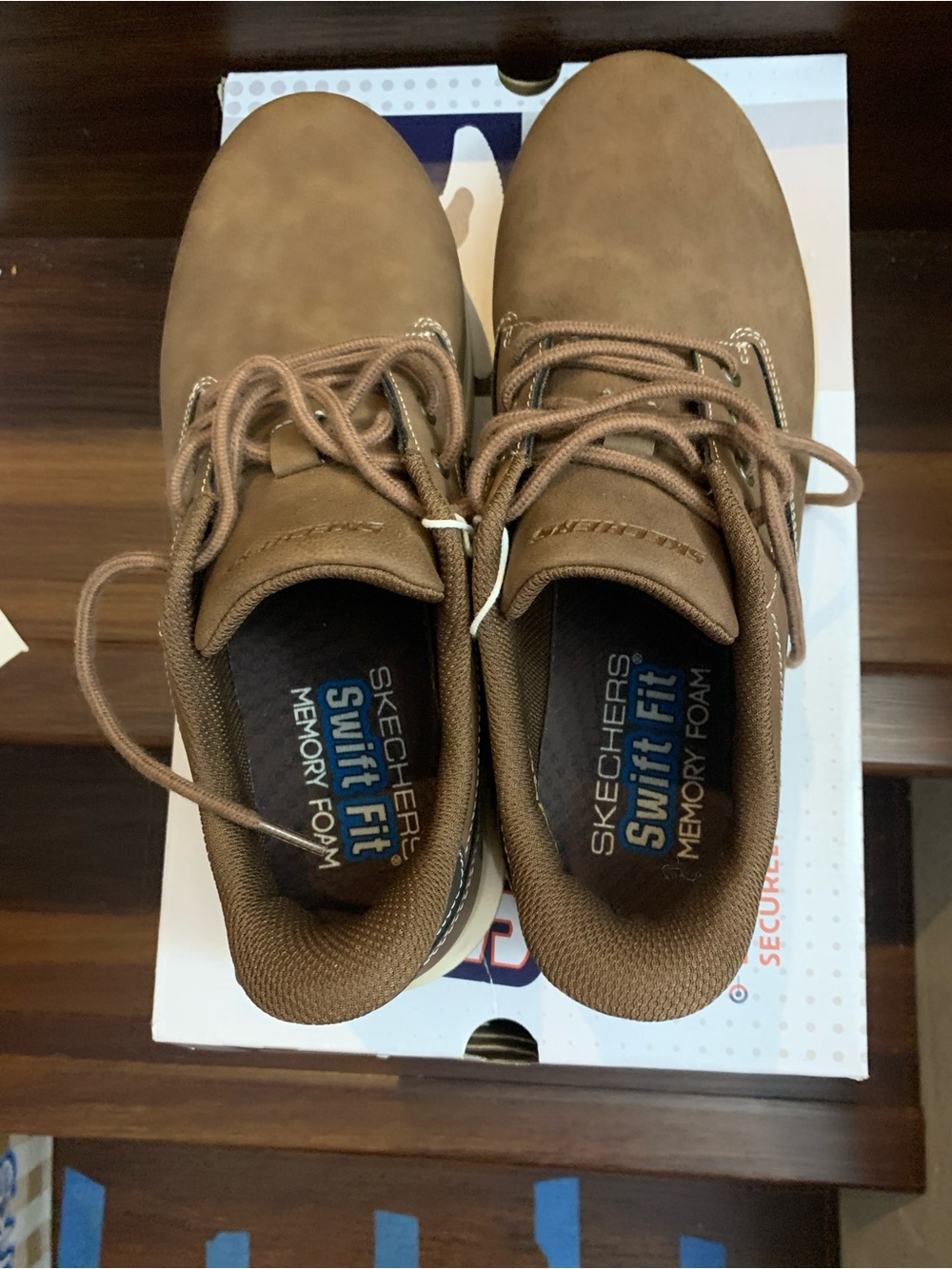 New Skechers Men's Tan Brown Lace-Up Casual Slip-On Shoes. Size 9.5 - Picture 5 of 11
